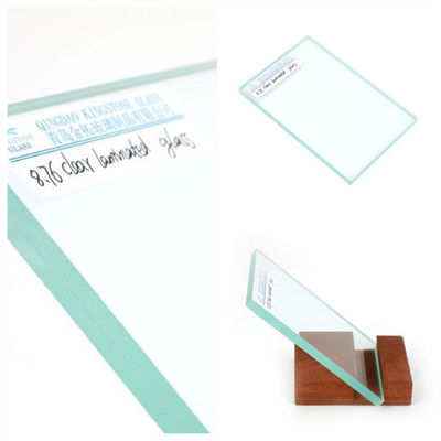 4+4mm Vetro laminato trasparente resistente agli urti Alta sicurezza Dimensione personalizzata