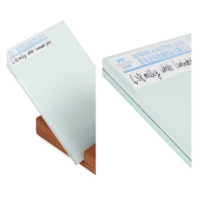 6.38mm vetro laminato bianco lattico di grado A personalizzato per costruzioni / mobili
