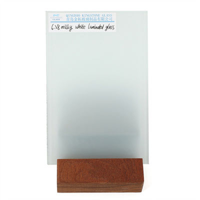 Vetro colorato laminato di colore bianco lattico per finestre / porte / facciate