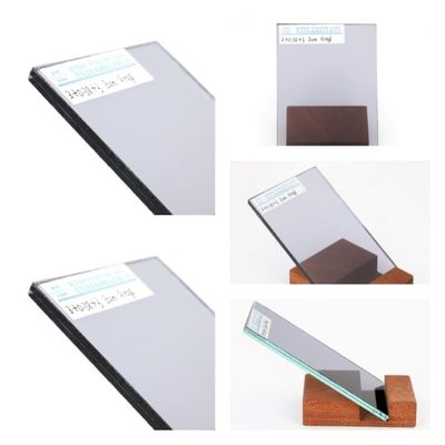 Euro Grigio colorato vetro laminato galleggiante per finestre / porte / pareti a tenda